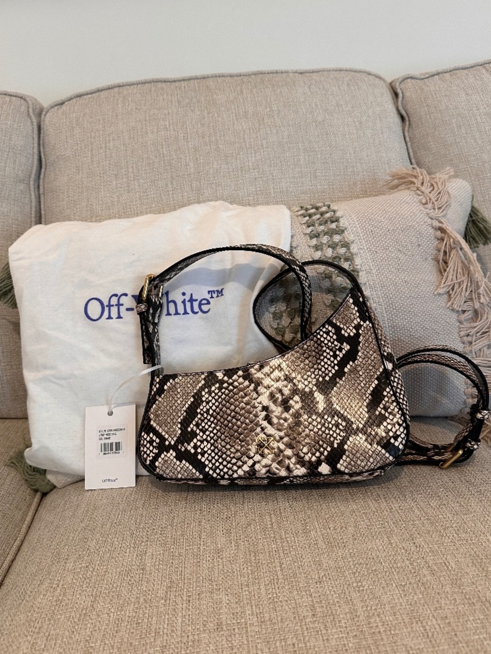 Off-white snake print bag